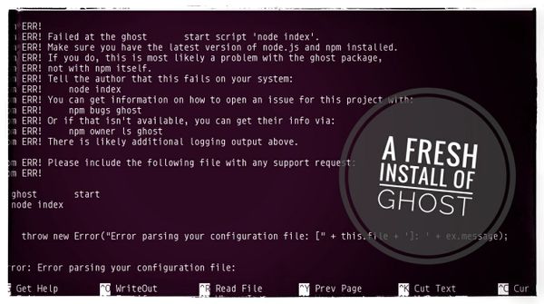 How To: Manually Installing Ghost
