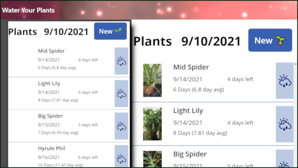 Water Your Plants (Microsoft Power Apps)