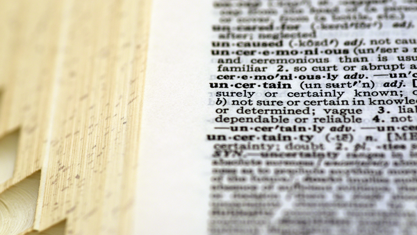 Uncertain Things: Words at Play