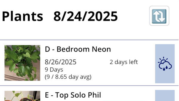 Aug 2025 Water Your Plants Update