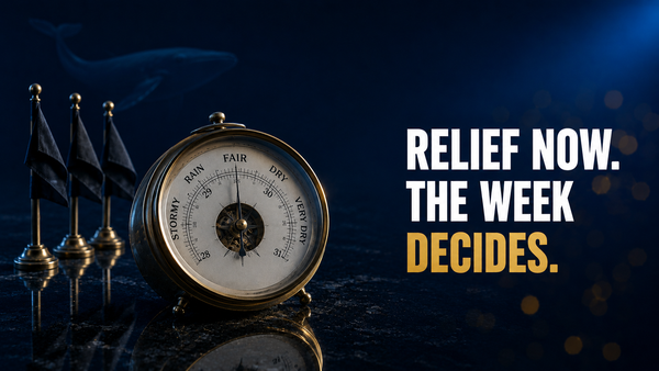 🐋 August Opens With Relief. The Week Decides Whether It Lasts