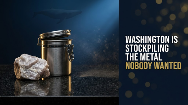 🐋 Washington Just Started Stockpiling the Metal Nobody Wanted