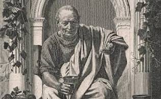 Illustration by Anton von Werner of how Horace might have looked.