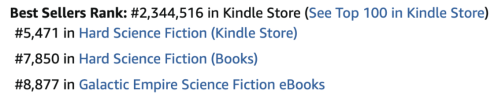 Top 100 Rank: #2,344,516. Hard Sci Fi: #5,471