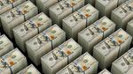 Stacks of $100 bills.