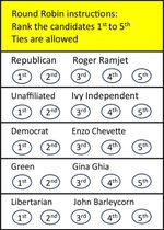Round Robin Voting Methods for Fair Elections