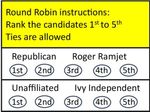Round Robin Voting Methods for Fair Elections