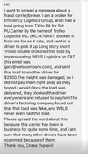 Fraudulent Activity by Trofeo Logistics Inc