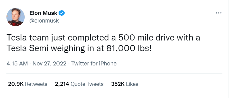 Fully Loaded Tesla Smashes 500-Mile Trip On A Single Charge