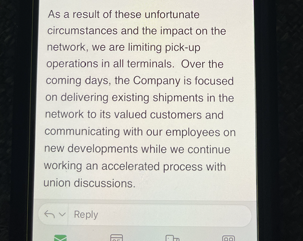 Yellow Halts Pickups Nationwide, Leaked Memo Reveals