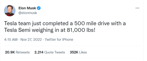 Fully Loaded Tesla Smashes 500-Mile Trip On A Single Charge