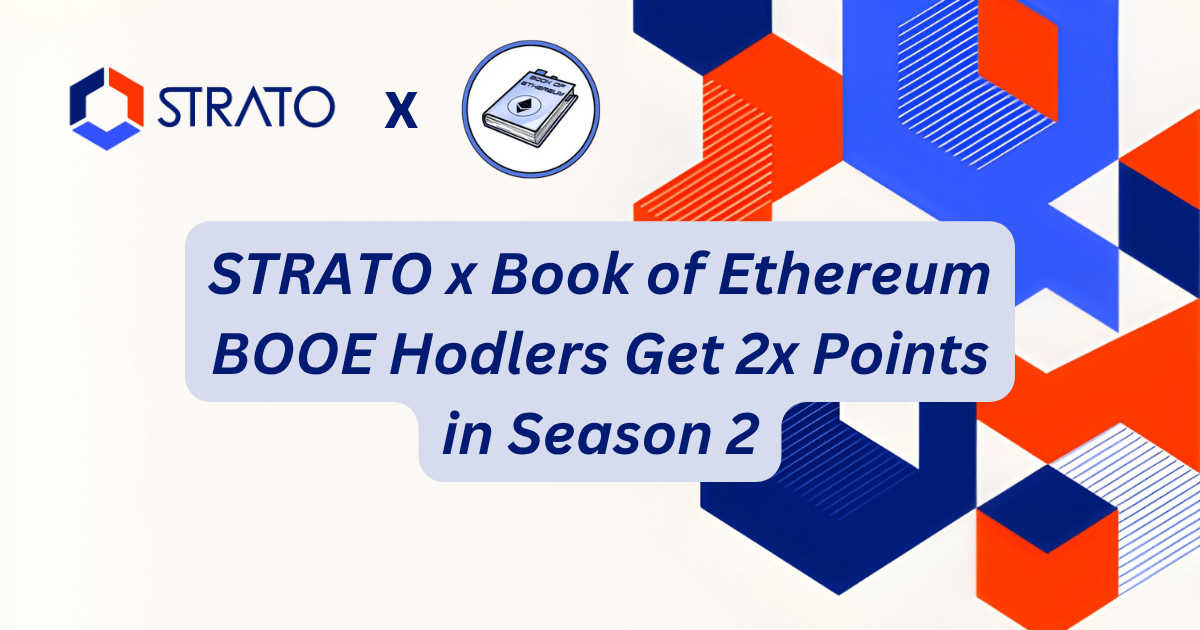 STRATO x Book of Ethereum: BOOE Holders Get 2x Points in Season 2