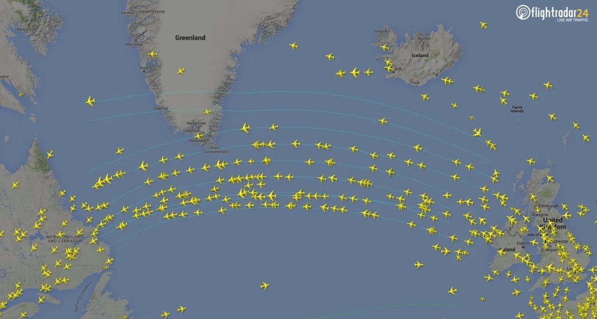 Can Transatlantic Flight Paths explain General Relativity?