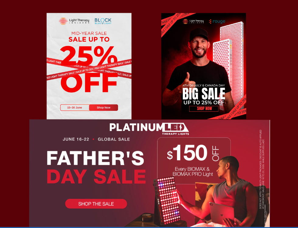 This is the BIGGEST sale on Platinum LED, Block Blue Light, and Rouge!!