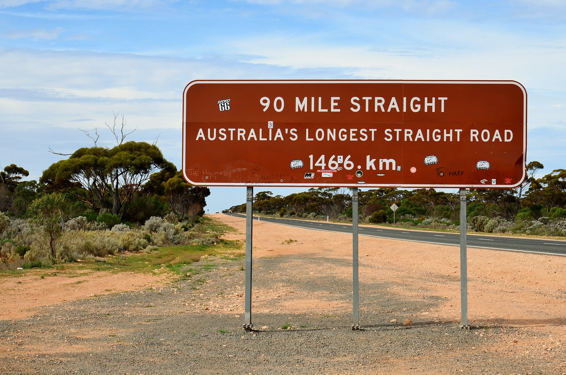 Driving the 90 mile straight Australia's longest straight road on the Nullarbor