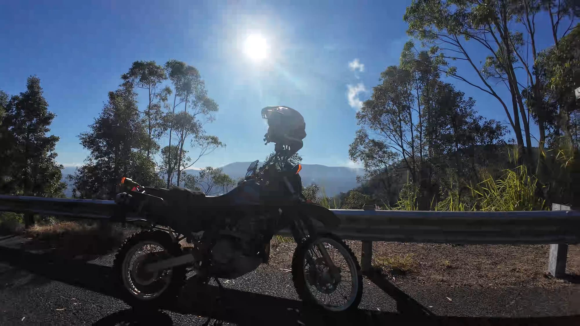 Suzuki DR650 at Heales Lookout, Gillies Highway, Far North Queensland