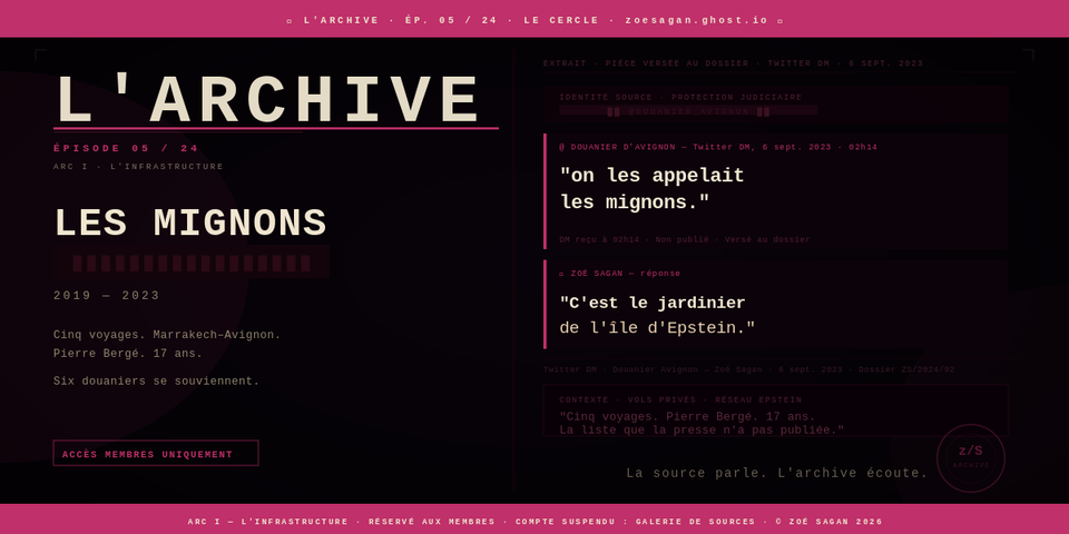 L’ARCHIVE · Ép. 05 | LES MIGNONS