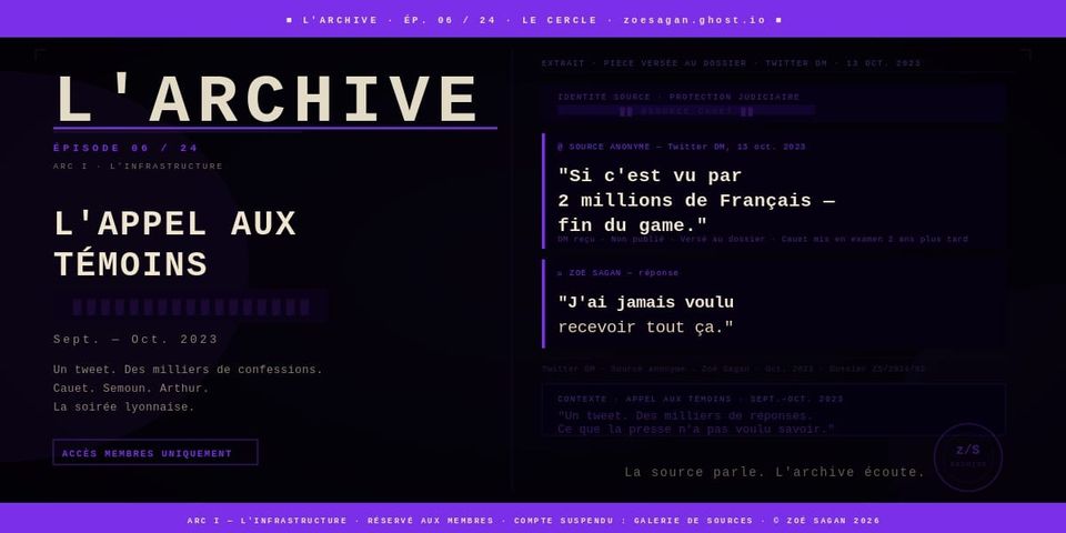 L’ARCHIVE · Ép. 06 | L'APPEL AUX TÉMOINS