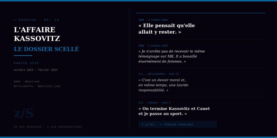 L’ARCHIVE · Ép. 10 | L’AFFAIRE KASSOVITZ