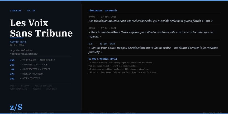 L’ARCHIVE · Ép. 14 | LES VOIX SANS TRIBUNE