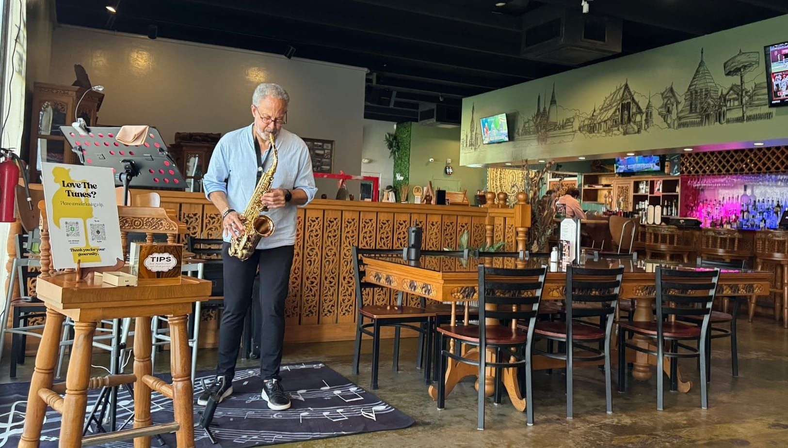Sax Man Watching