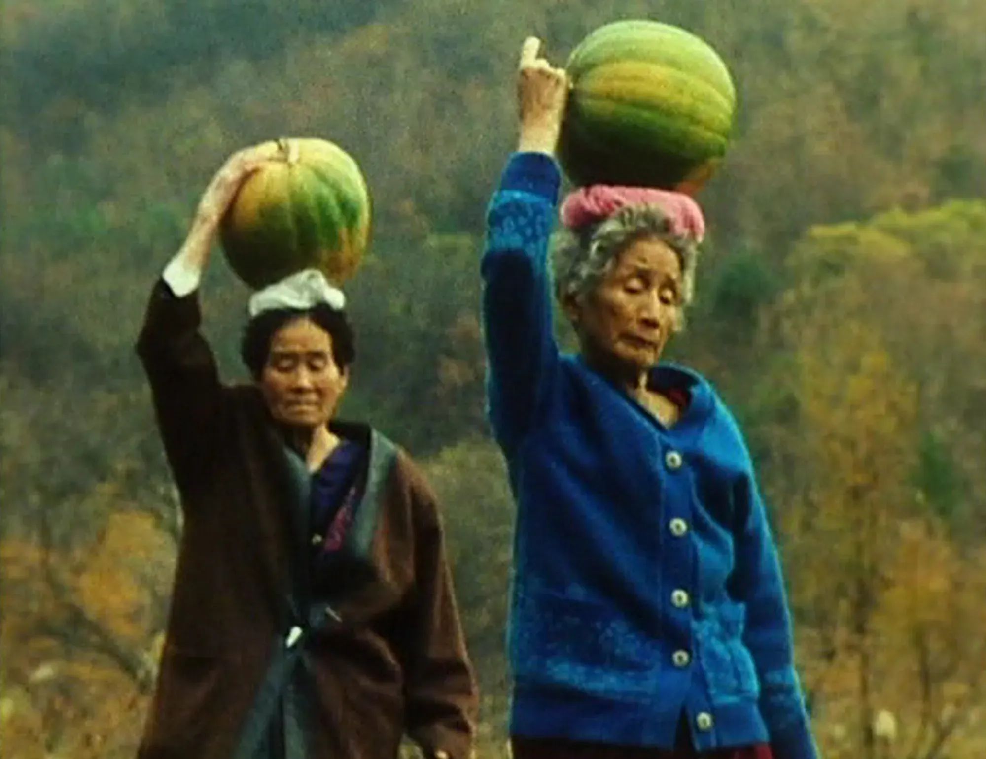 Byun Young-Joo Picks Up a Pumpkin
