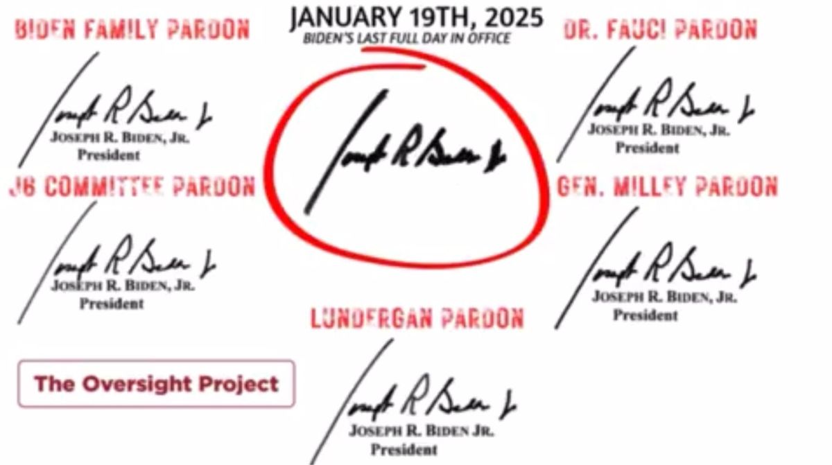 AutoPen Signatures Raise Questions about Biden Pardons, Other Actions