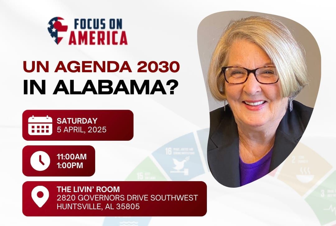 Eubank to Address Focus on America Saturday on UN Agenda 2030 in Alabama
