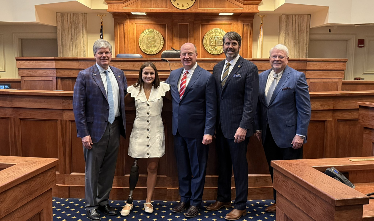 Shark Attack Survivor Lulu Gribbin Visits Alabama Senate
