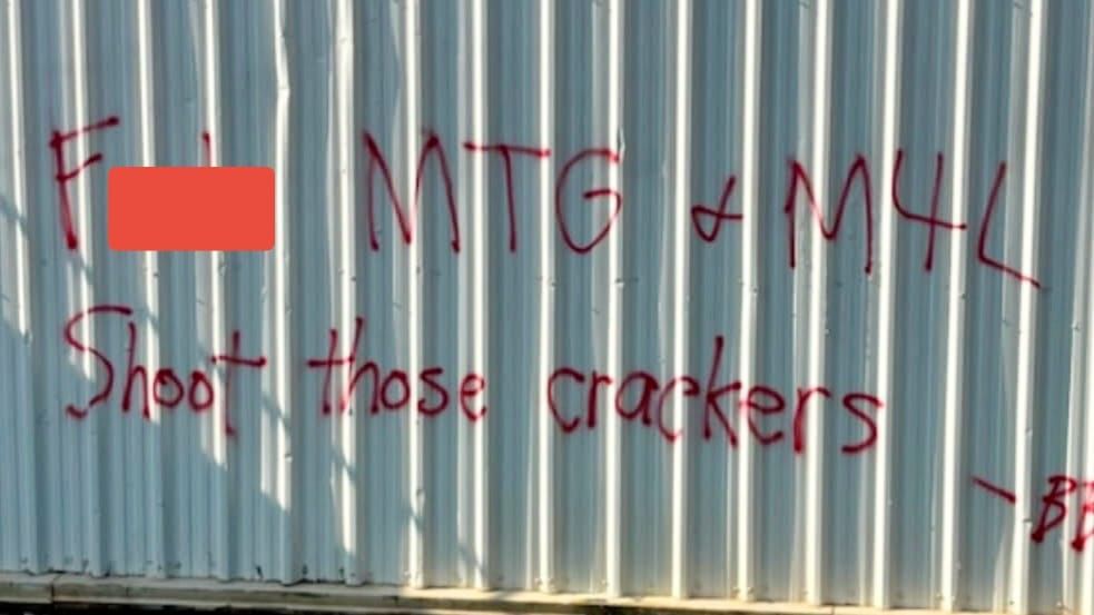Threatening Graffiti Reported at Huntsville Venue Ahead of Marjorie Taylor Greene Event