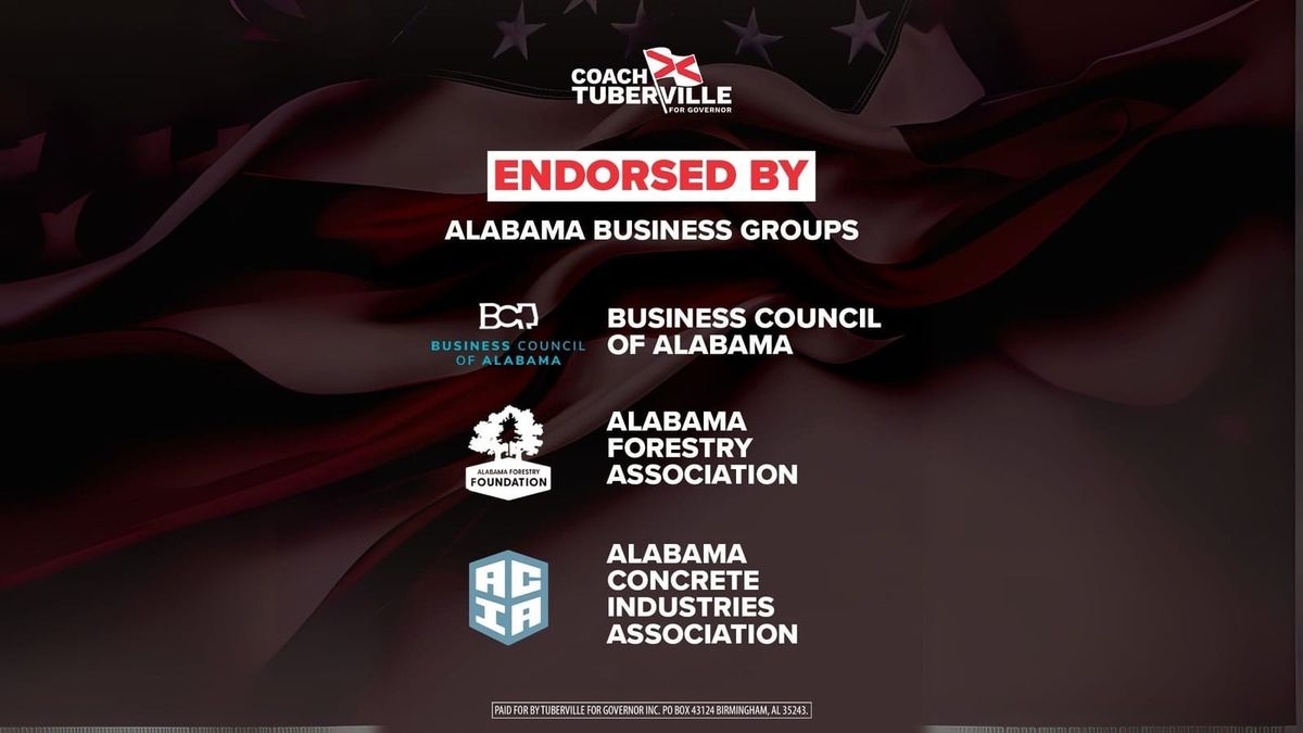 Three Major Business Groups Endorse Tuberville for Governor