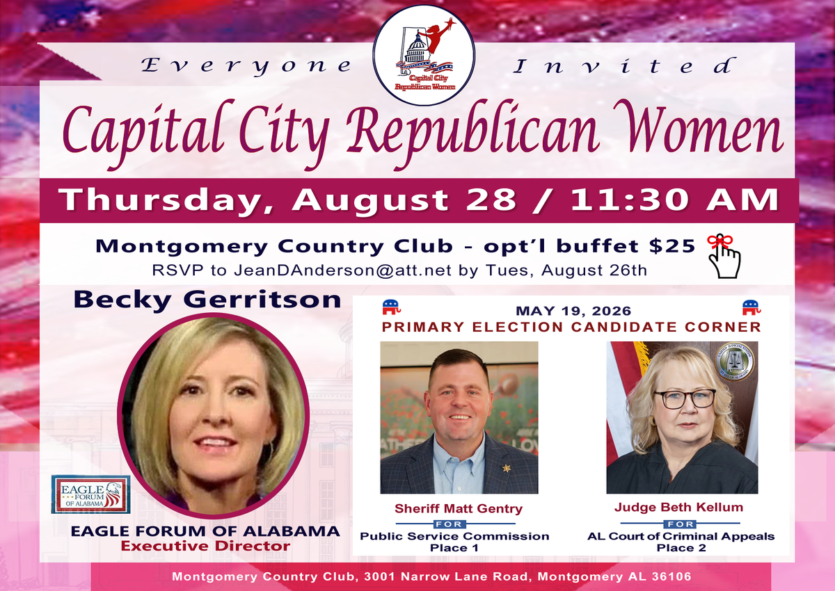 Meeting Update: Capital City Republican Women on August 28