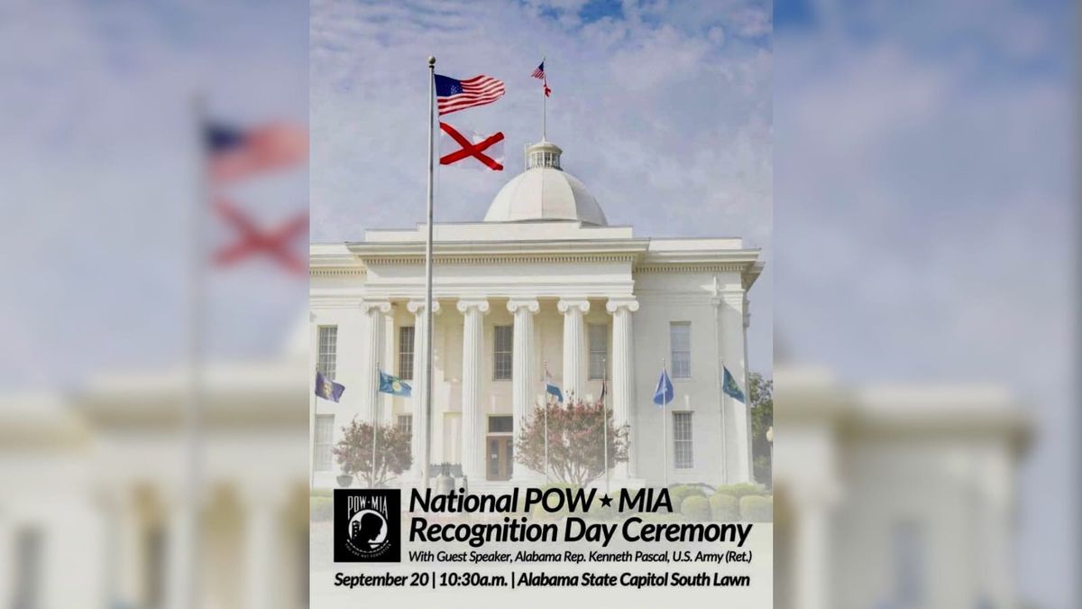 Alabama Remembrance Ceremony for POW-MIAs to be held September 20 in Montgomery