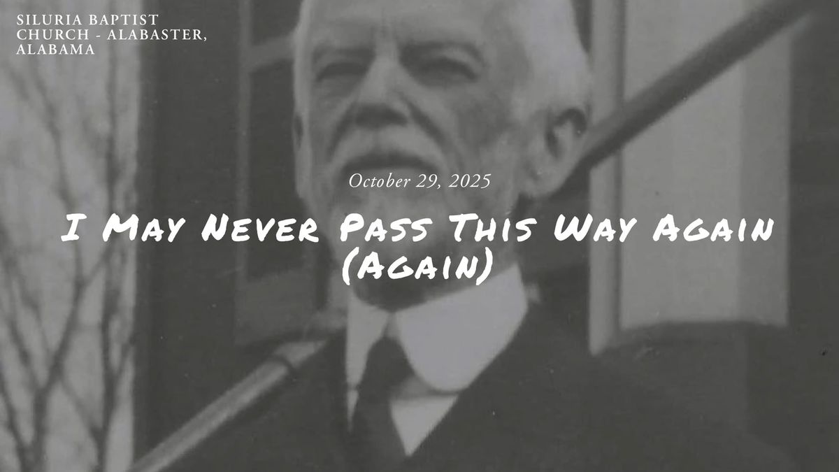 I May Never Pass This Way Again (Again)