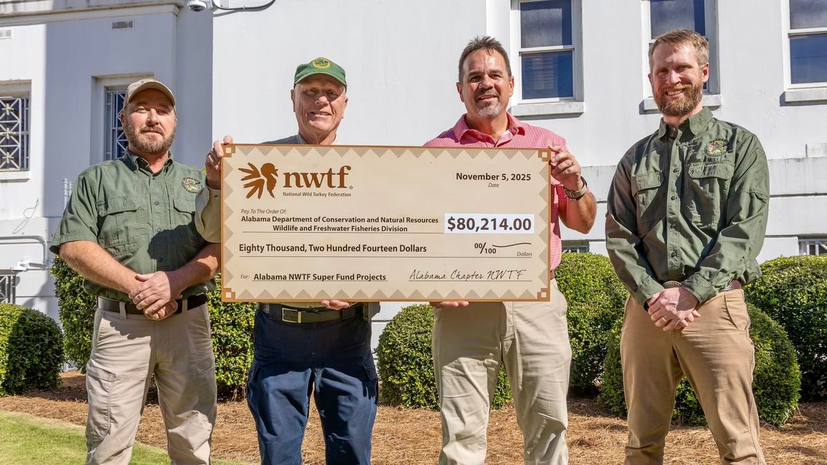 Alabama State Chapter of the NWTF Donates Nearly $390,000 for Wild Turkey Habitat Projects