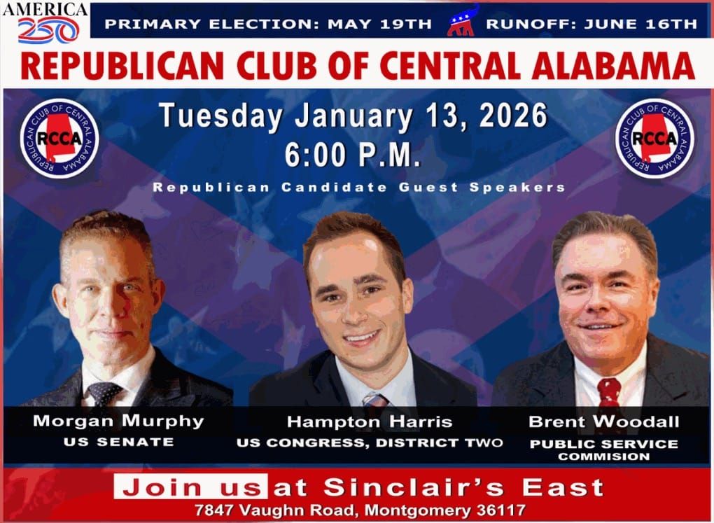 UPDATE: Republican Club of Central Alabama to Meet Jan 13