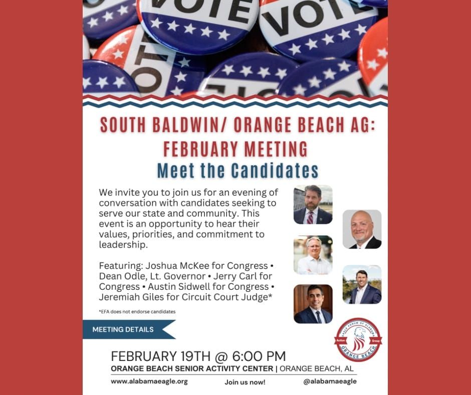 South Baldwin / Orange Beach Eagle Forum to Meet Feb 19