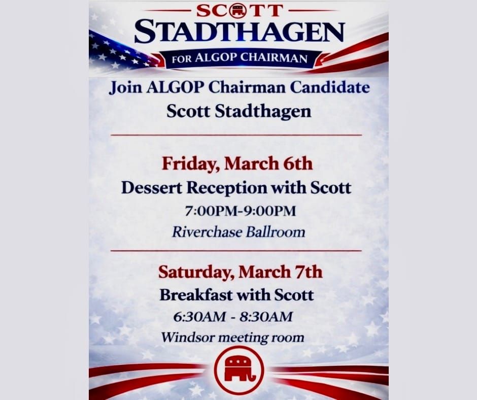 ALGOP Chair Candidate Scott Stadthagen to Host Two Events