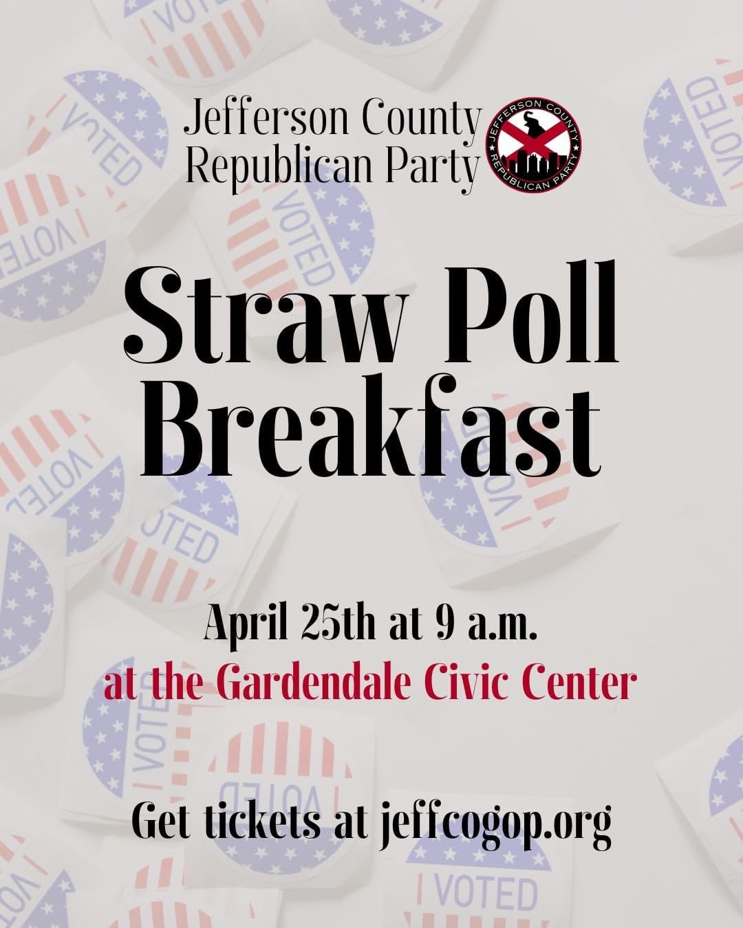 Jefferson County GOP Straw Poll Breakfast to be April 25