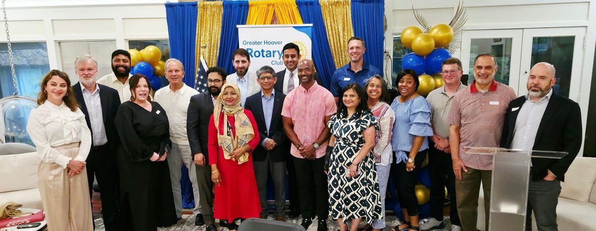 Patel Honored for Leading New Hoover Rotary Club