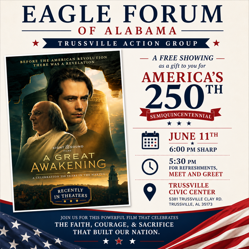 Trussville Eagle Forum to Host “The Great Awakening” Screening