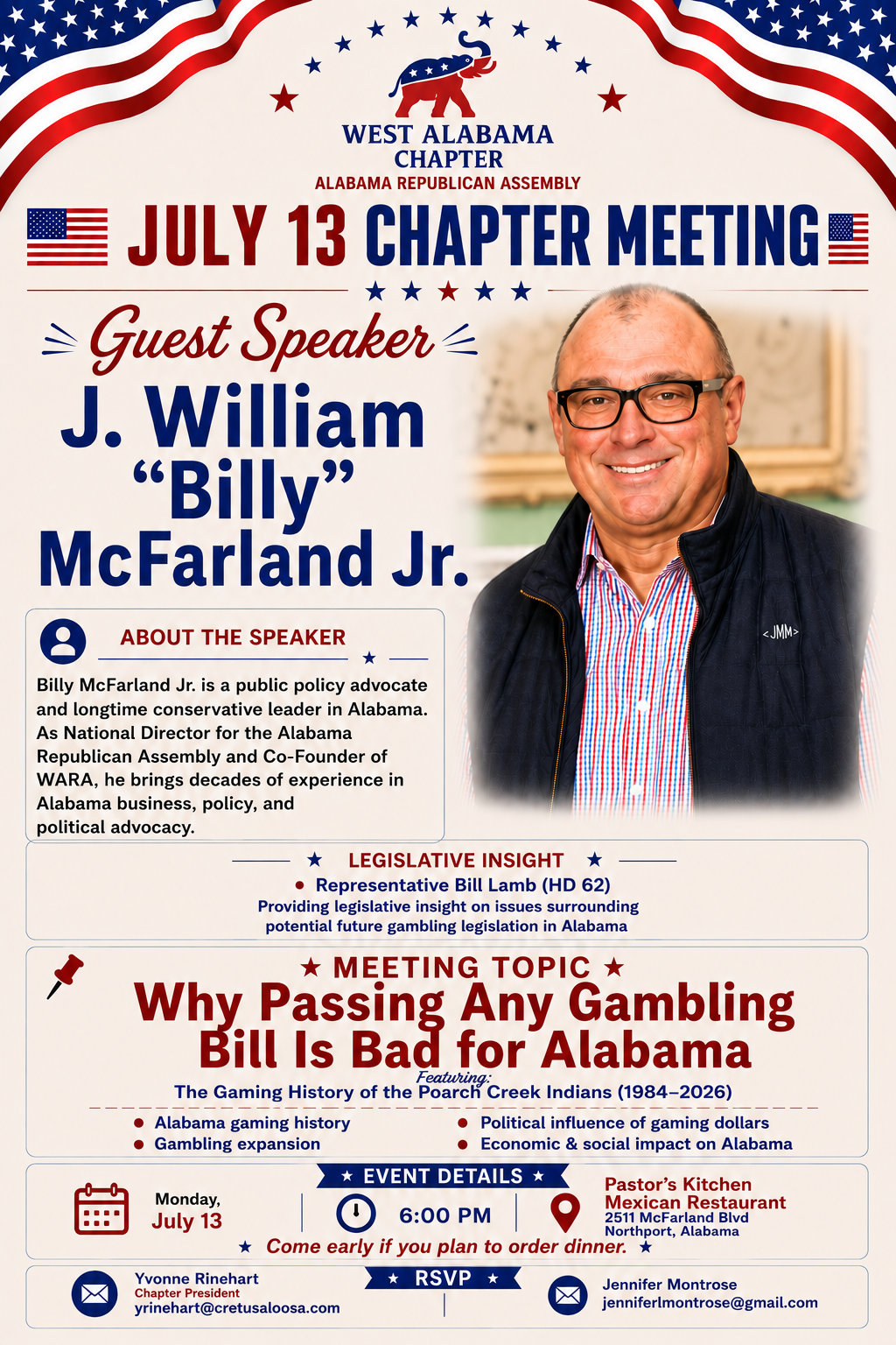 West Alabama Republican Assembly to Meet July 13