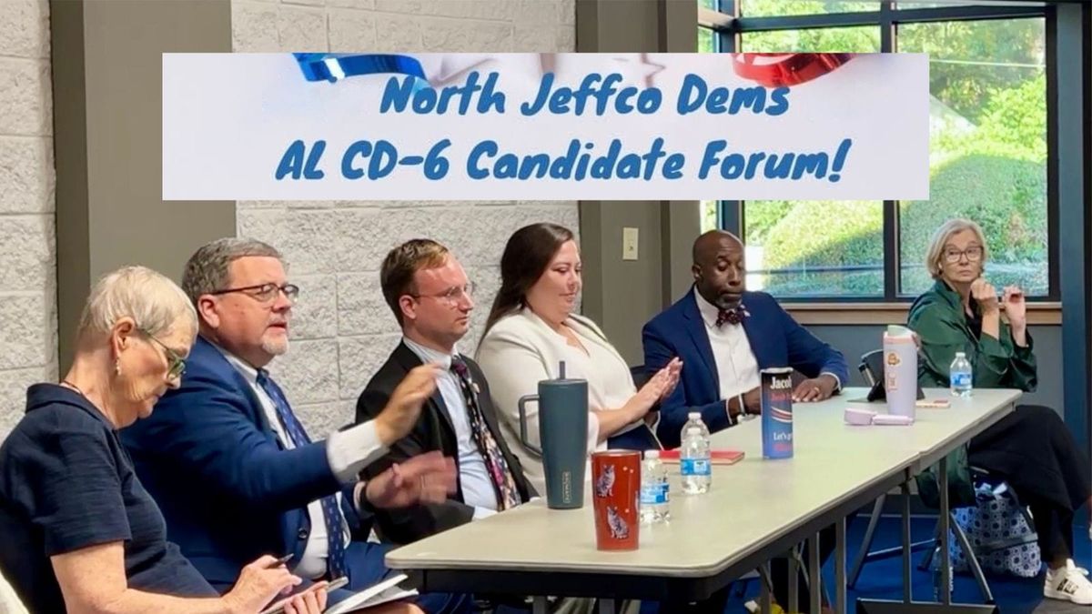 ICYMI: North Jefferson Democrats AL-6 Candidate Forum Livestream July 21