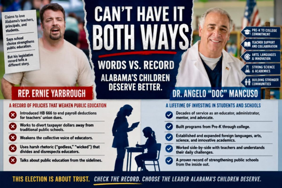 Rep. Ernie Yarbrough Can't Have It Both Ways