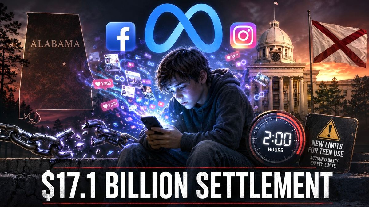 Meta Kid Addiction Deal Guarantees Alabama $117 Million