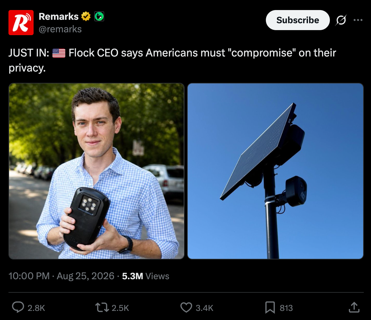 Flock wants you to “compromise” your privacy