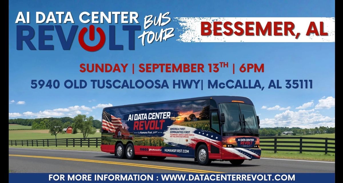 AI Data Center Revolt Bus Tour Comes To Bessemer Sept. 13
