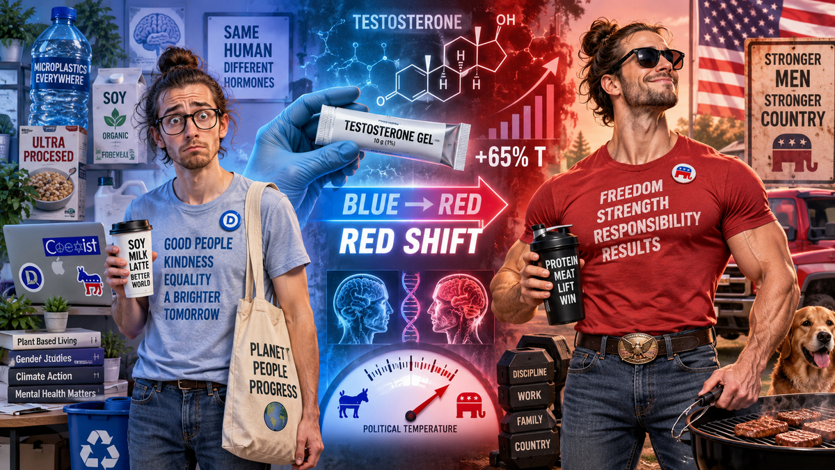 Testosterone treatment gives weak Democrats a ‘red shift’