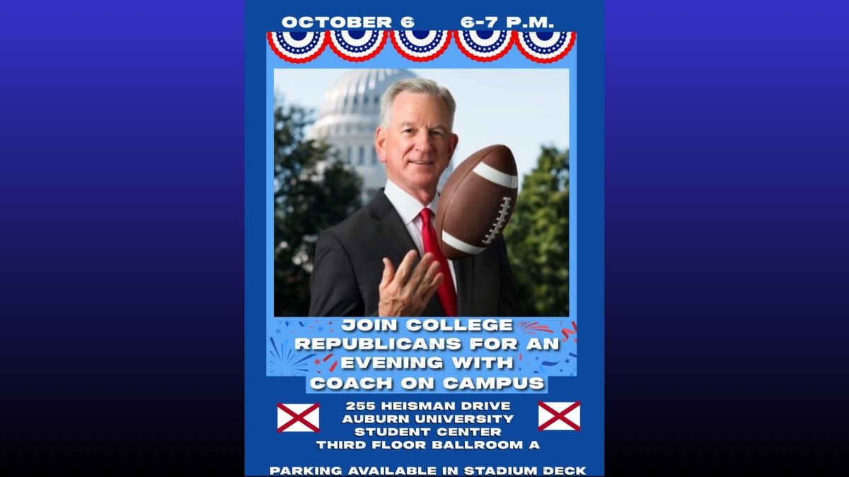 Auburn College Republicans to Host Tuberville Oct. 6