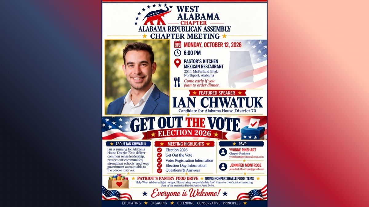 West Alabama Republican Assembly to Meet Oct. 12